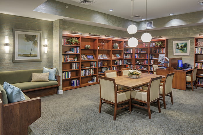 Brightview Woodburn Library - Virginia Senior Living