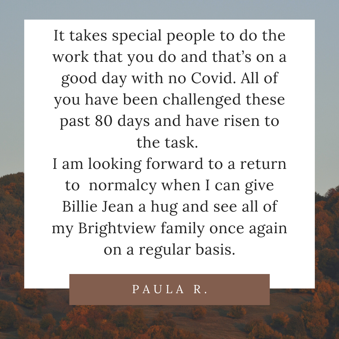 Brightview Senior Living COVID-19