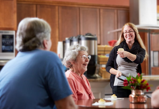Brightview Senior Living Vibrant Living Director and Residents Having Fun