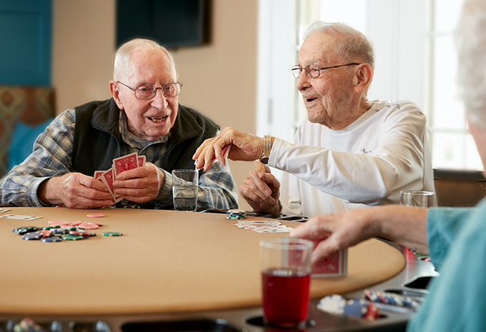 Brightview Senior Living Residents Playing Poker