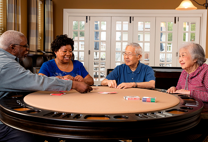 Brightview Senior Living Residents Playing Cards