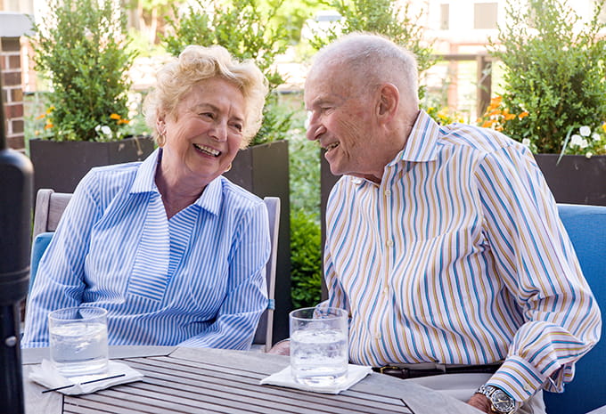 Brightview Senior Living Residents Enjoying the Patio