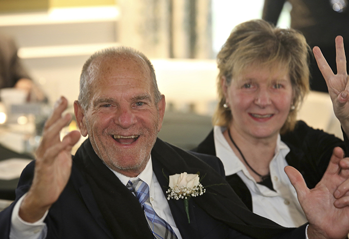 Wellspring Village Memory Care Resident attending Brightview event with family