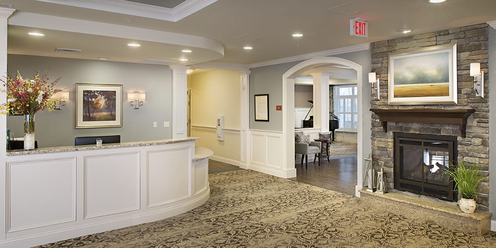 Brightview Arlington Front Lobby - Massachusetts Senior Living
