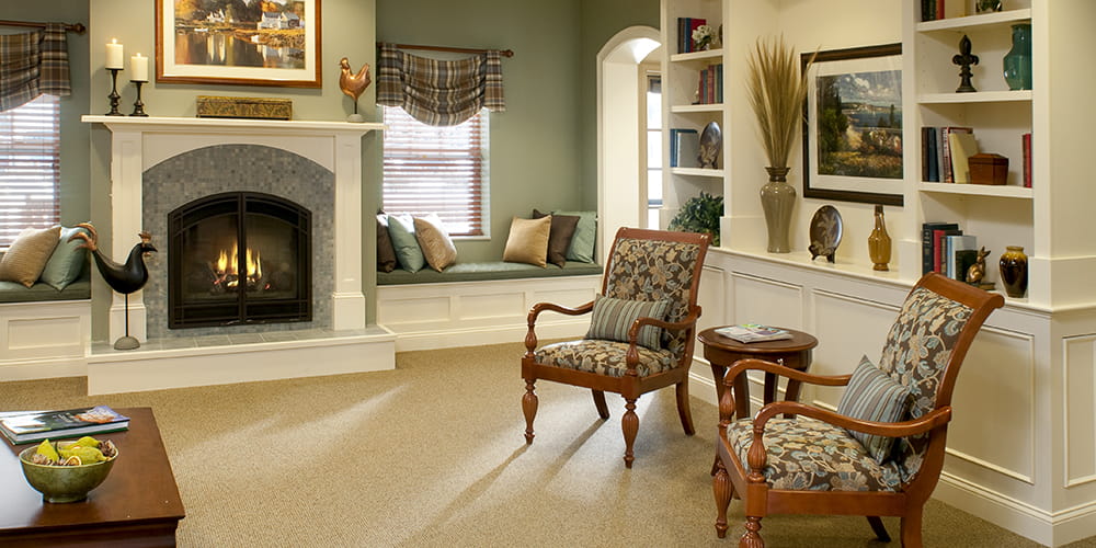 Brightview Concord River Living Room - Massachusetts Senior Living