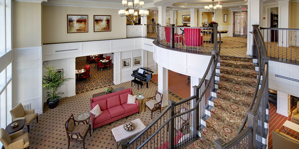 Brightview Great Falls Grand Staircase - Virginia Senior Living