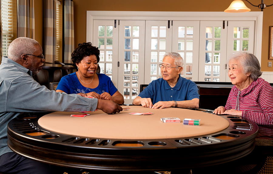 Brightview Senior Living Residents Playing Cards