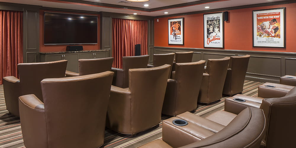 Brightview Perry Hall Movie Theater - Maryland Senior Living