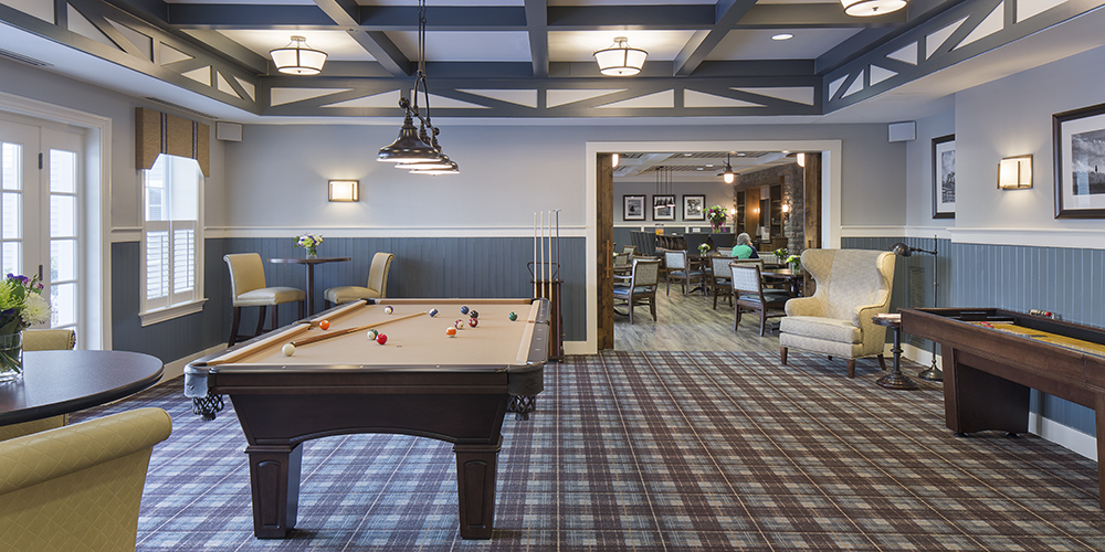 Brightview Warren Pool Table - New Jersey Senior Living