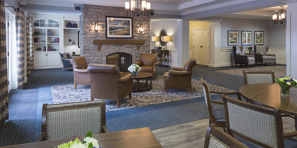 Brightview Warren Living Room - New Jersey Senior Living