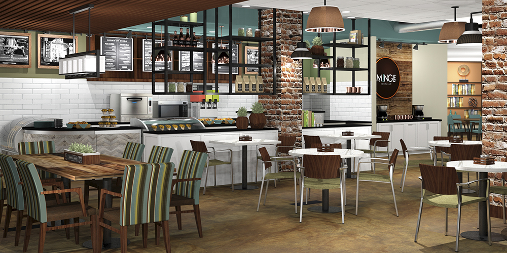 Brightview West End Cafe Rendering - Maryland Senior Living